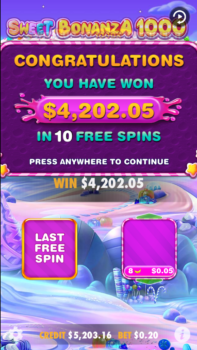 Sweeet Bonanza 1000 - Big Win! (Submitted by golden_eye)